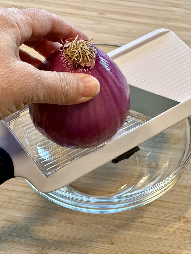 onion and mandolin