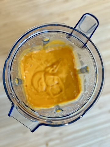 vegan nacho cheese in blender