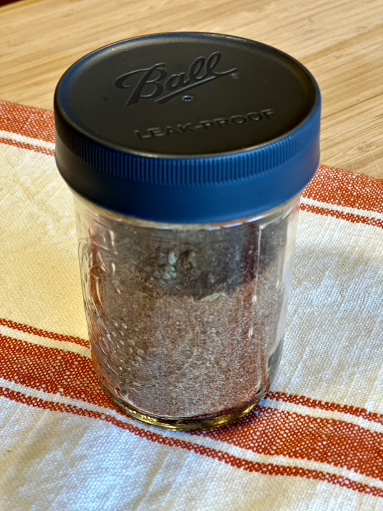 homemade taco seasoning jar