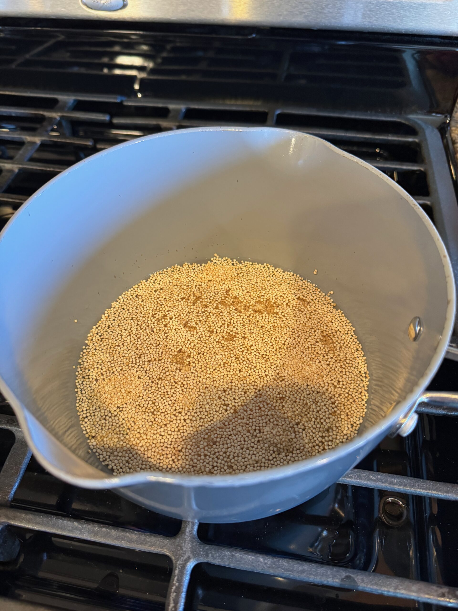 quinoa on stove