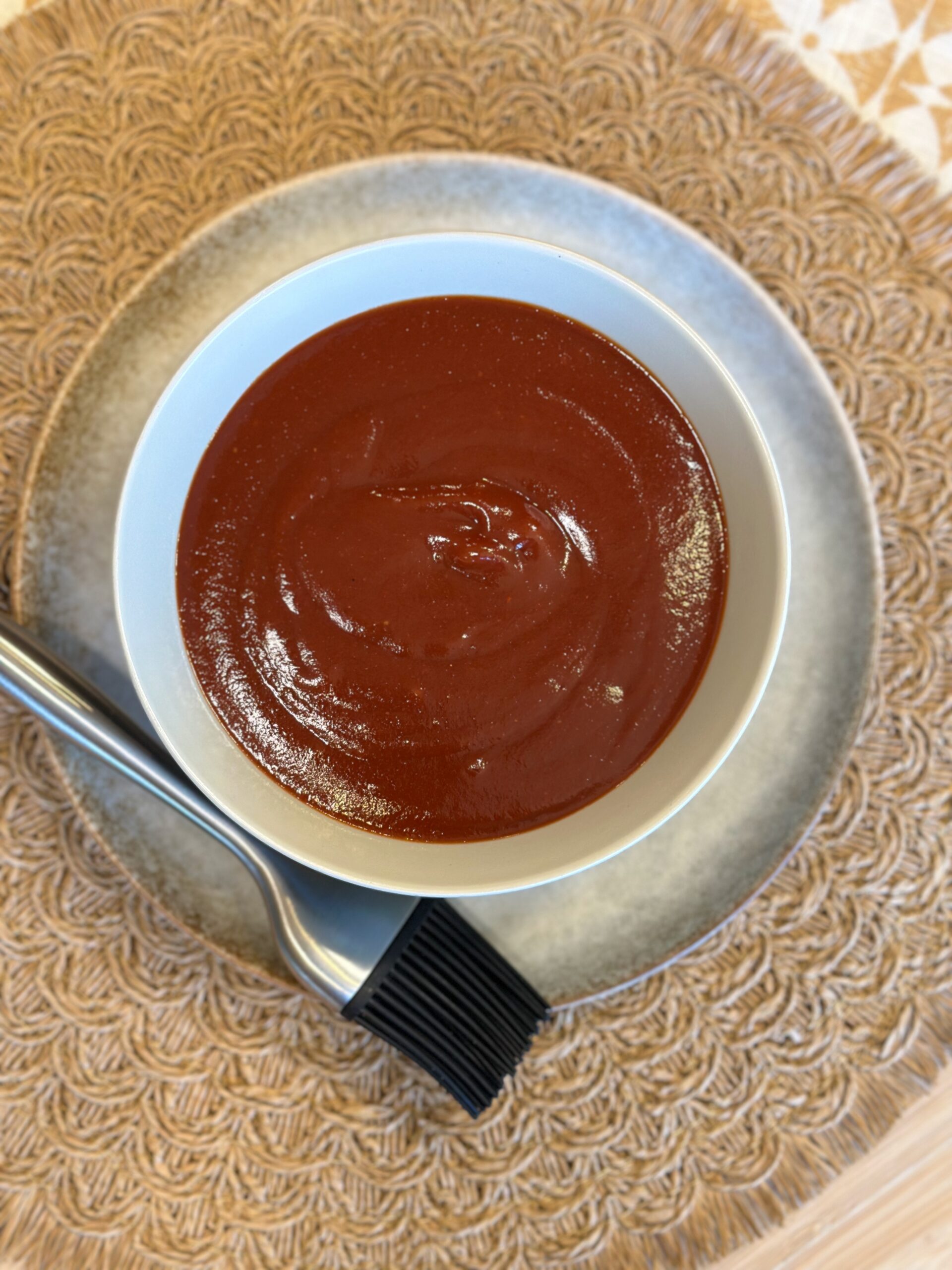 homemade BBQ sauce top view