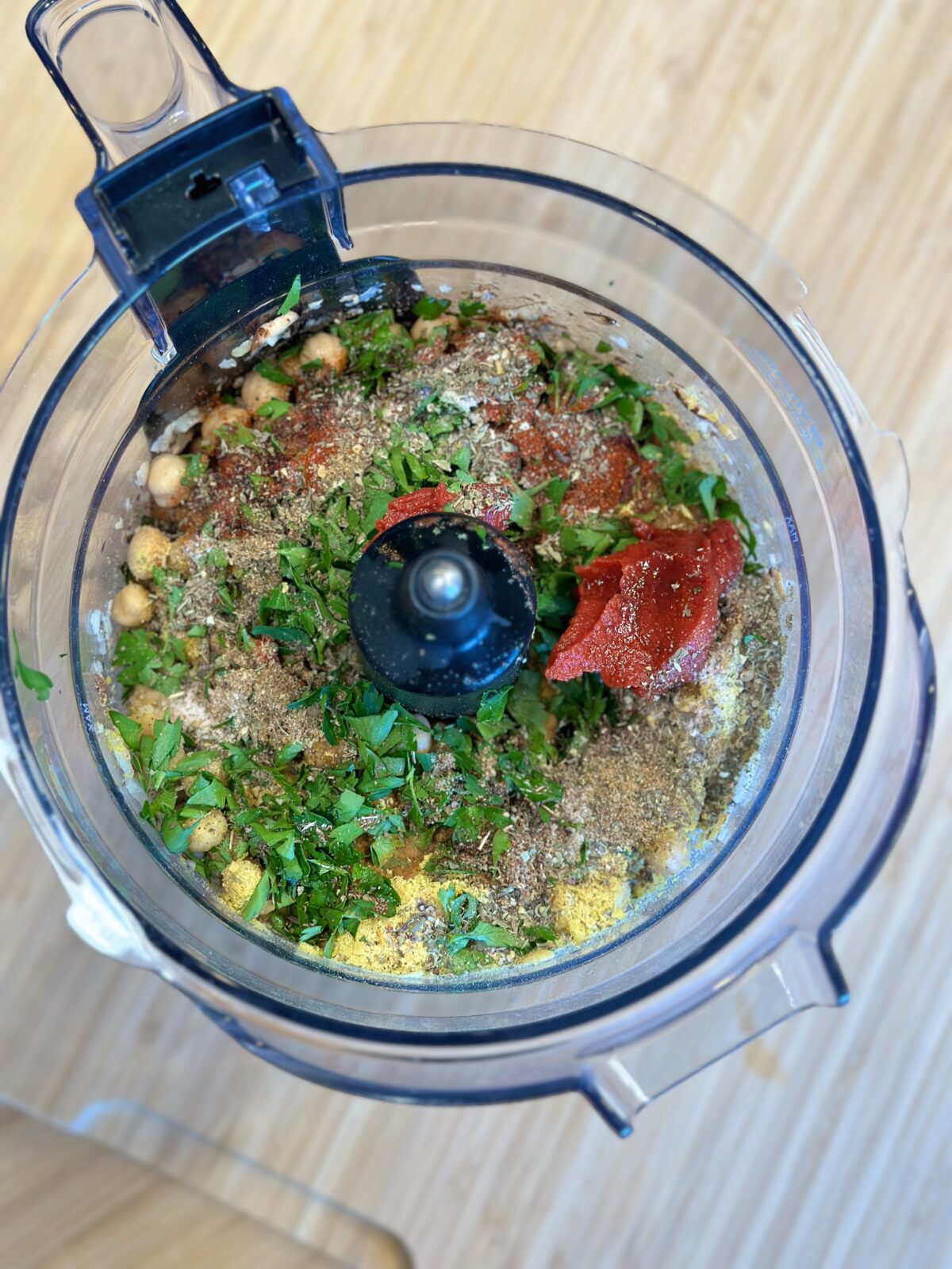 chickpea meatball in blender