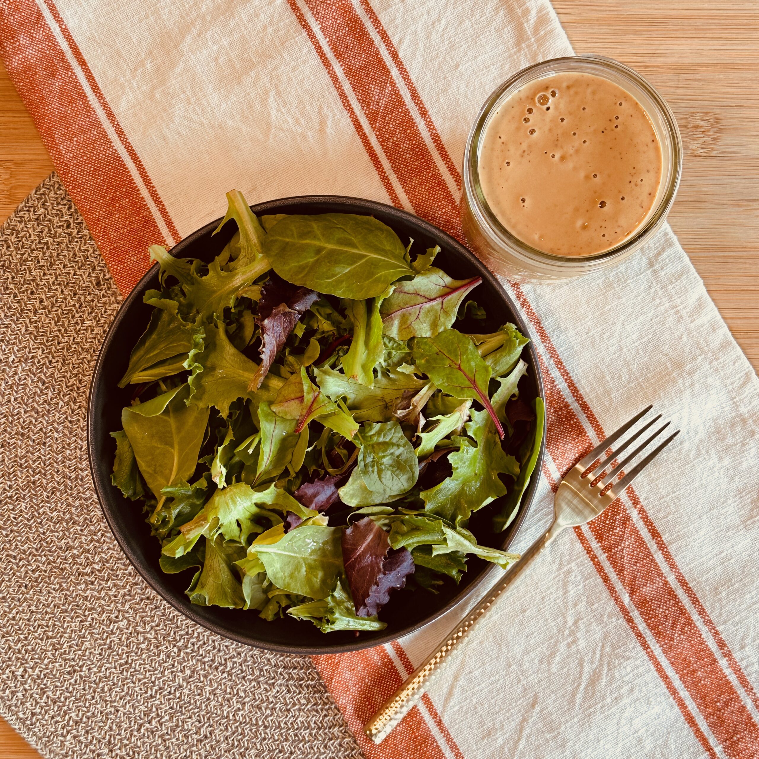 house dressing with salad