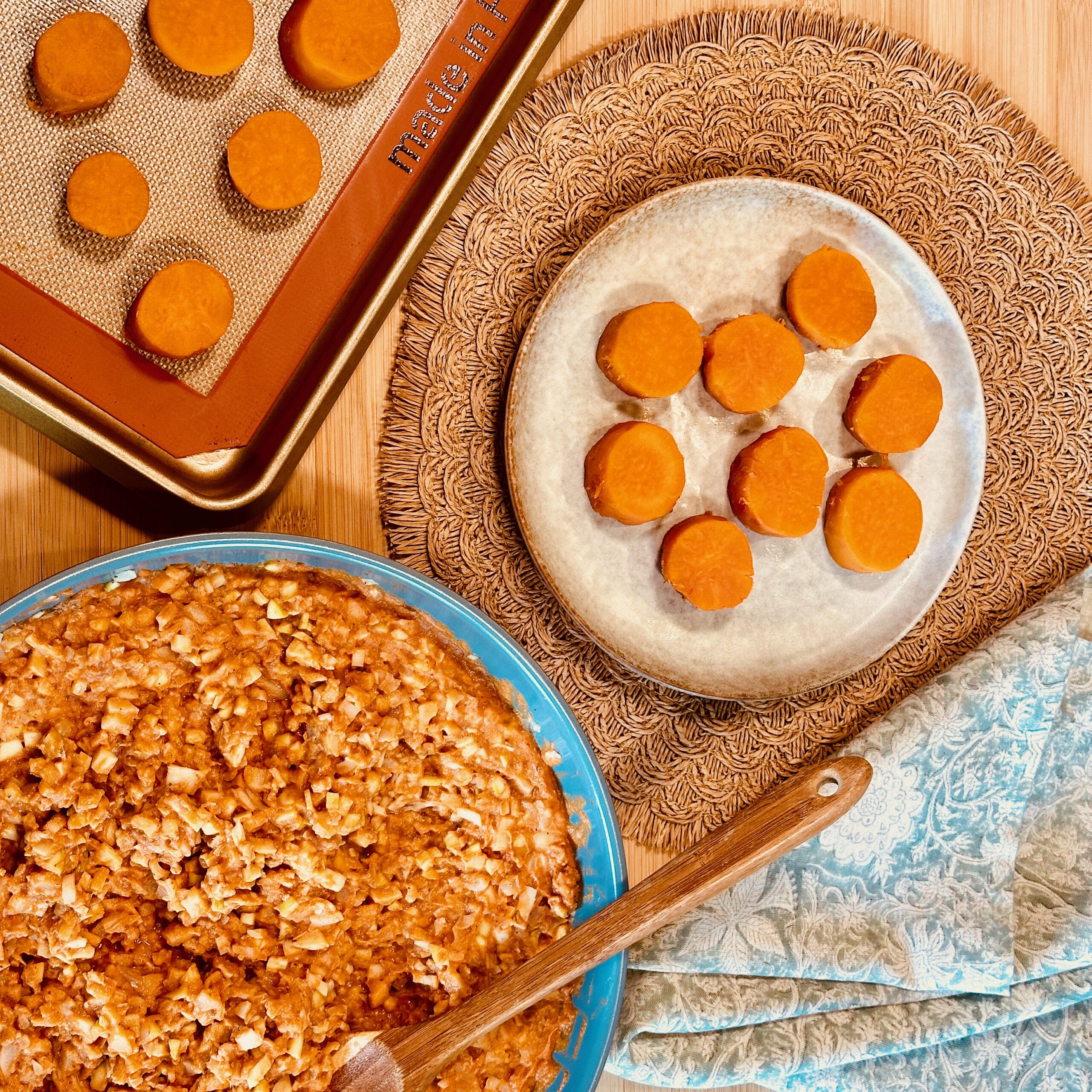 risotto sweet potato sheet pan