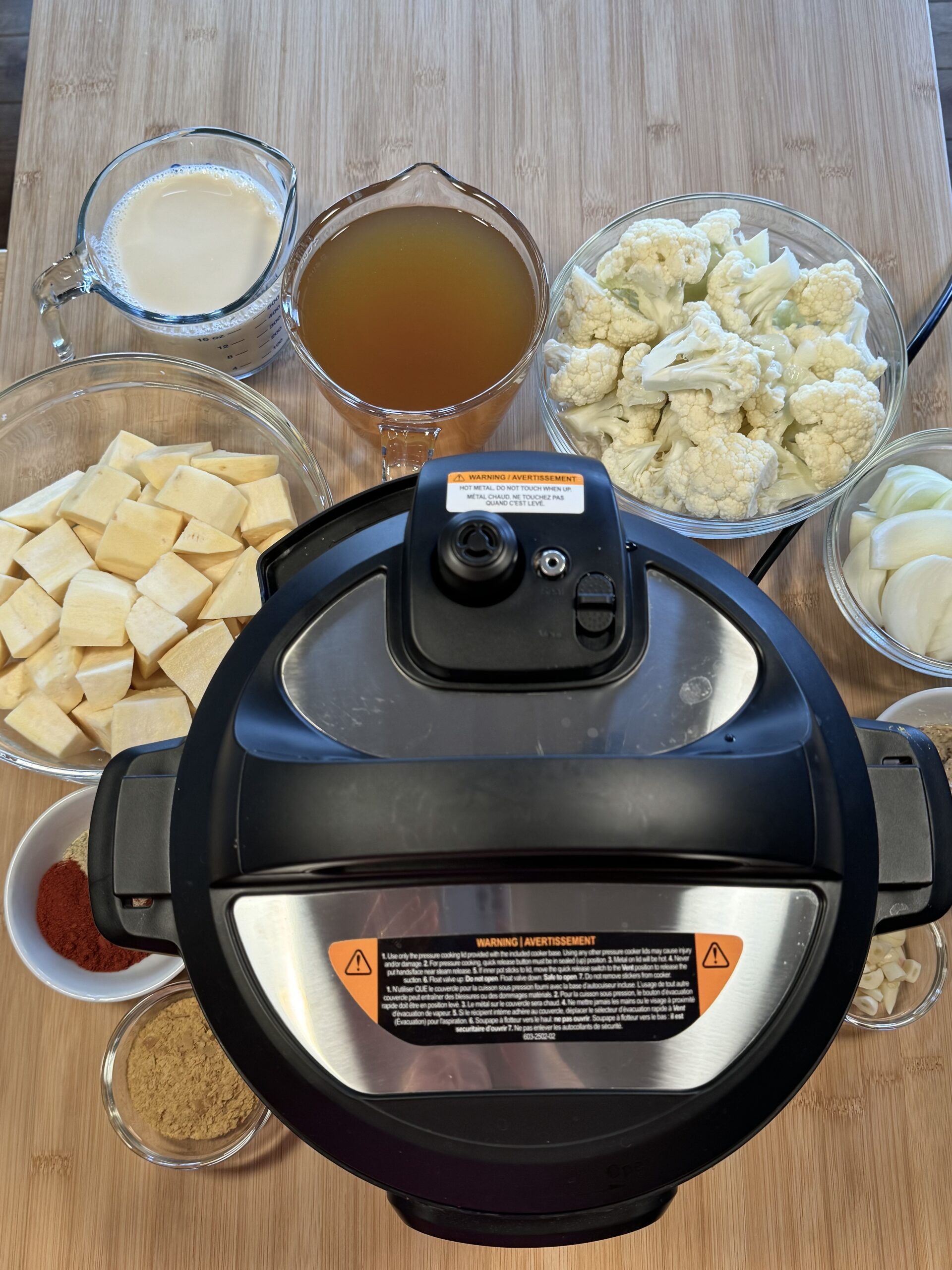 creamy cauliflower bisque instant pot