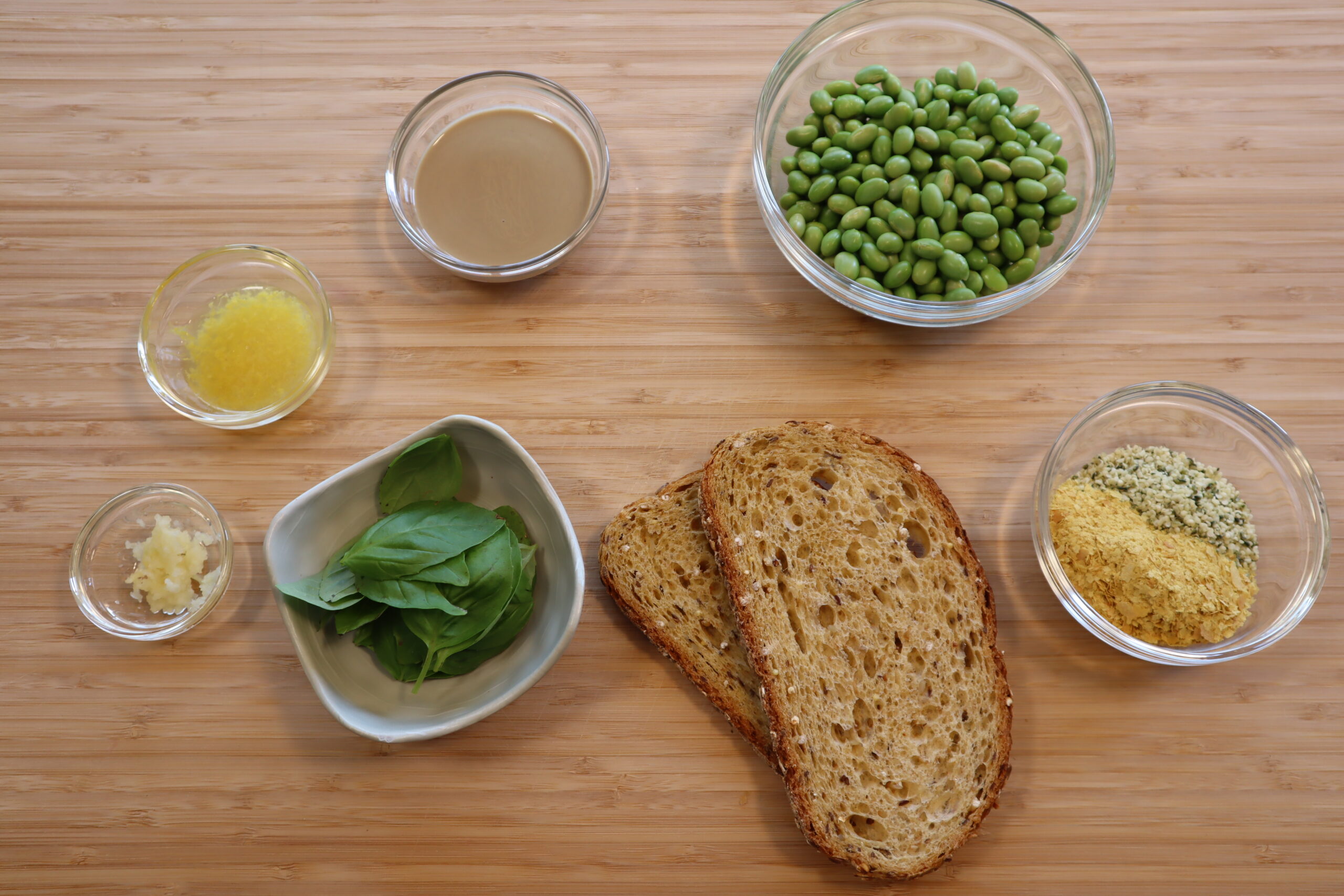basil edamame toast ingredients