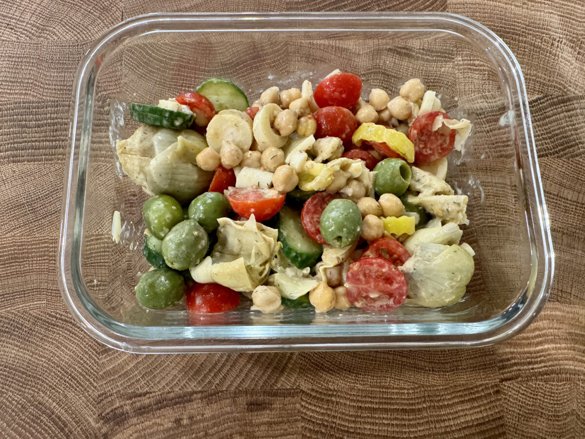 med bowl chickpea layer