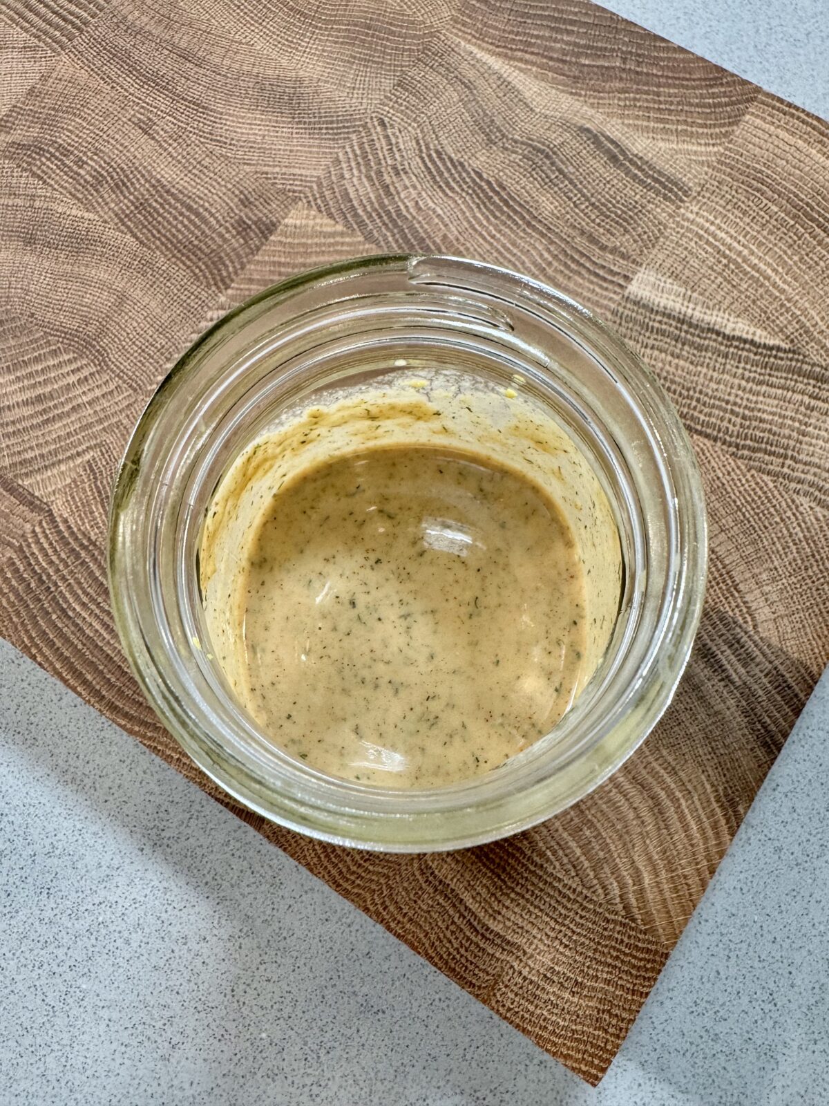 med bowl dressing top view