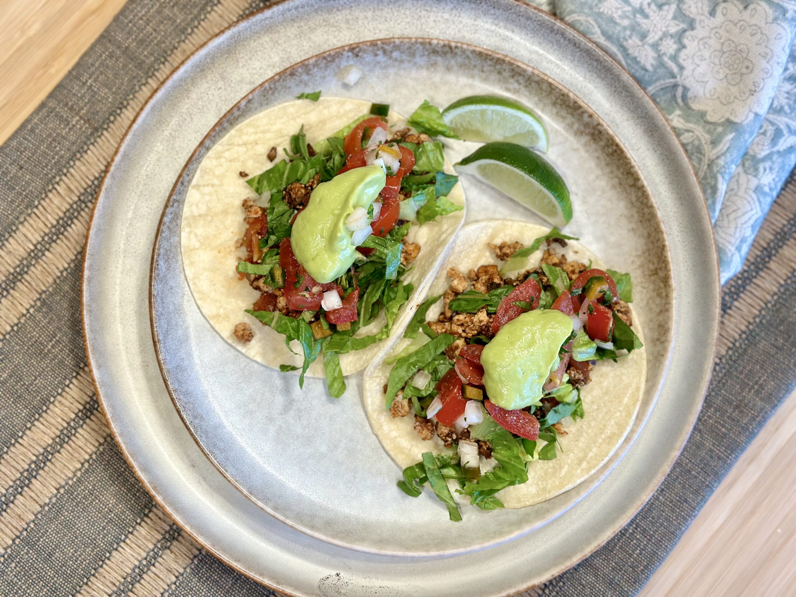 mushroom tofu tacos