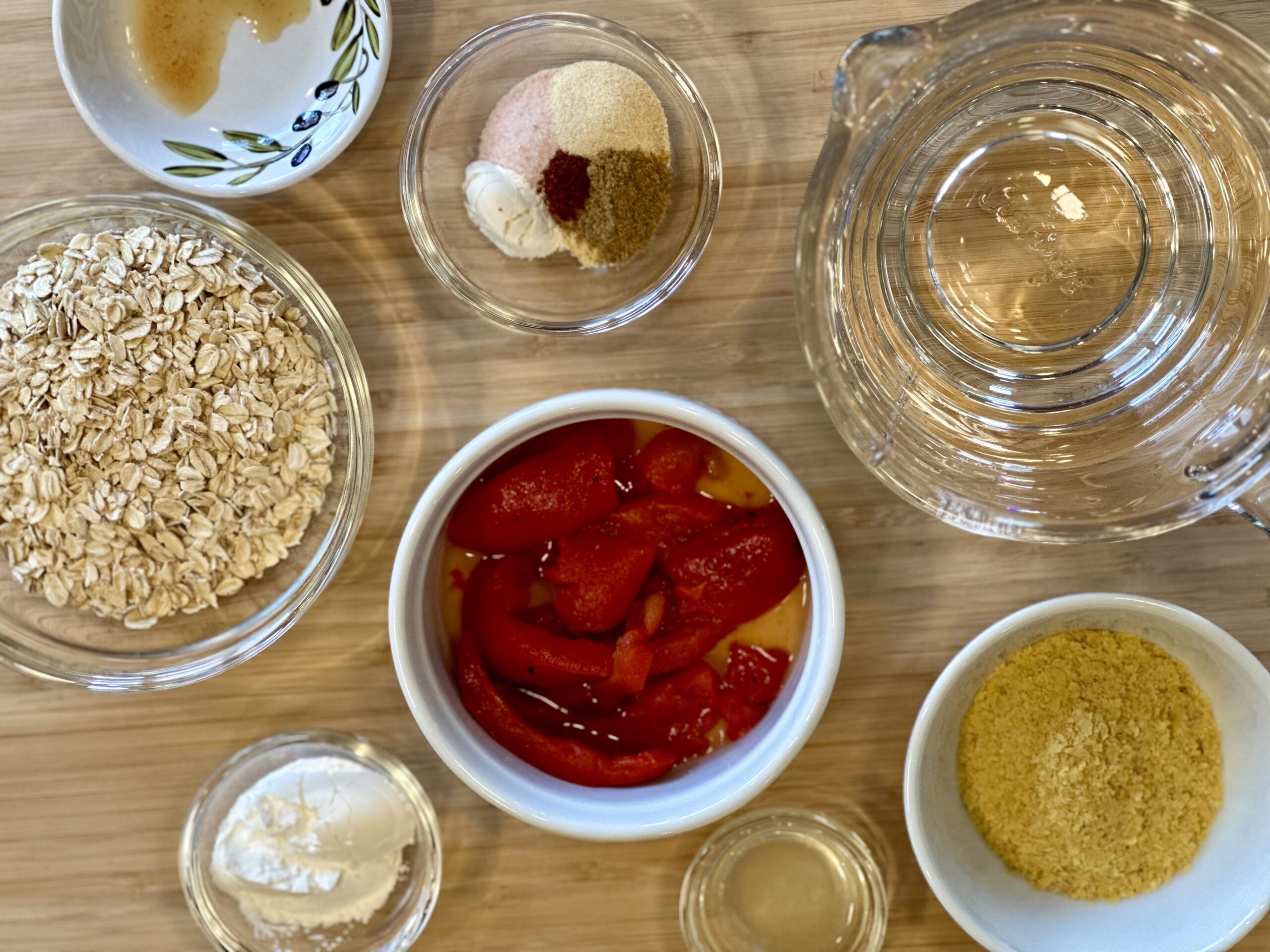 vegan nacho cheese ingredients top view