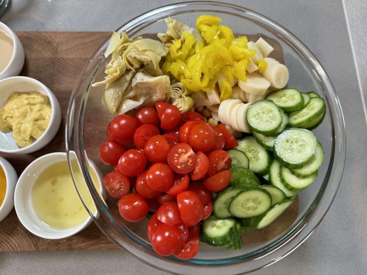 med bowl ingredients mixing bowl